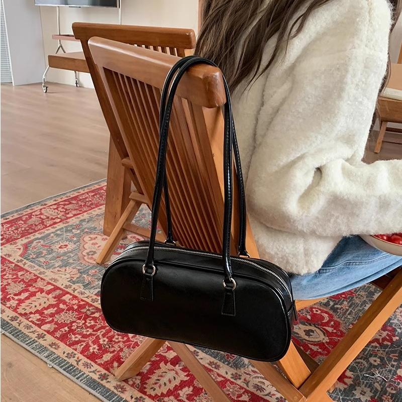 Новые женские сумки через плечо, модные женские сумки из искусственной кожи, подушечки для бостона, повседневные сумки под мышками, однотонные роскошные сумки