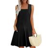 Womens Summer Dresses Loose  Sleeveless Sundresses Dress With Pockets