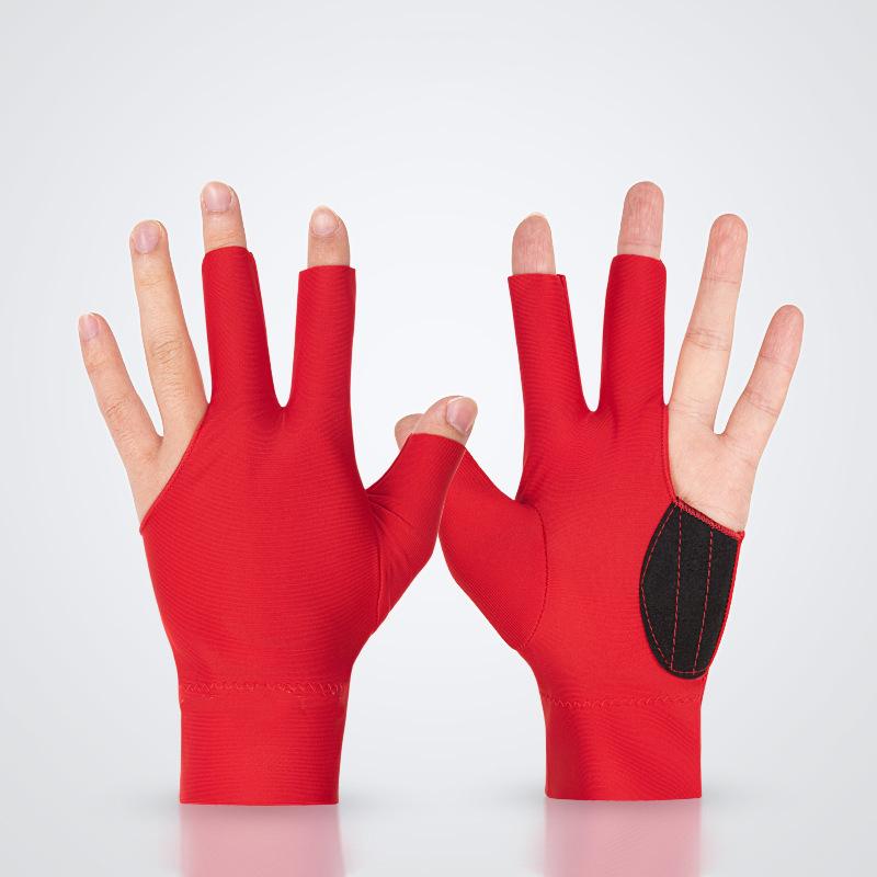 1Pc Spandex Snooker Billiard Cue Glove Pool Left Hand Open Three Finger Accessory Professional Billiards Gloves Left Hand Cover