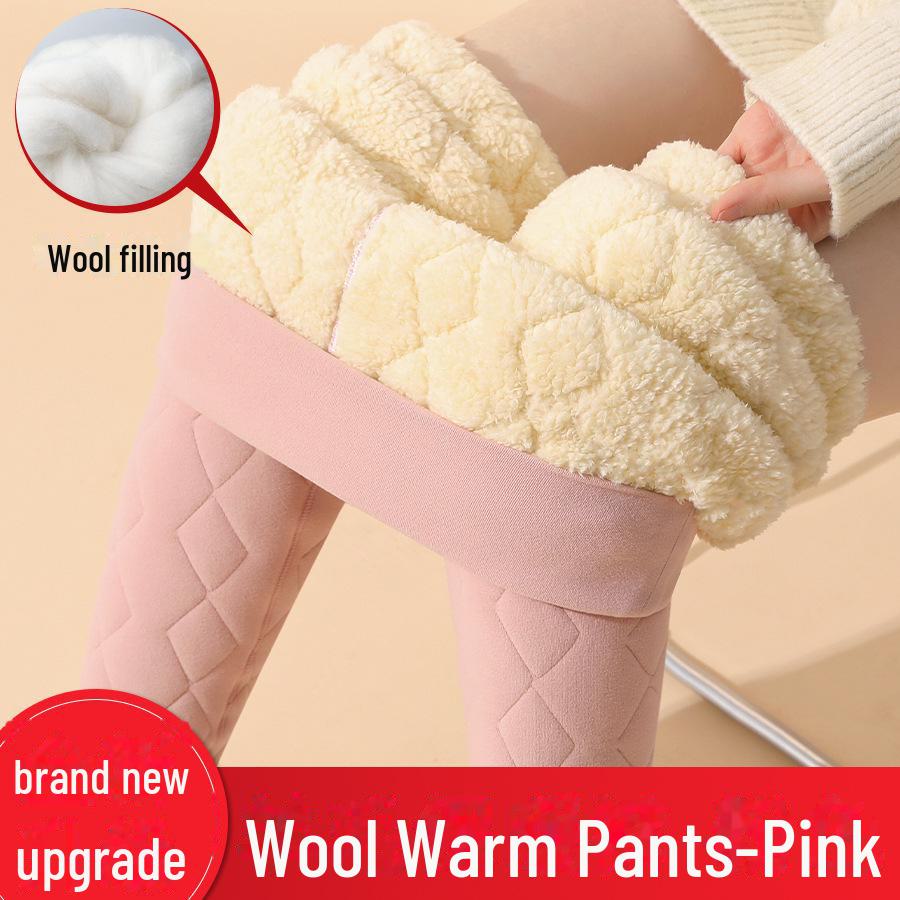 Женские зимние леггинсы с высокой талией и флисовой подкладкой - ультра-толстые теплые хлопковые брюки