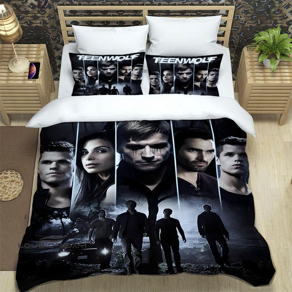 Fashion Tv Series Teen Wolf Bedding Collection Single Twin Full Queen King Size Bed Collection Adult Kid Bedroom Duvetcover Collection Home Textile
