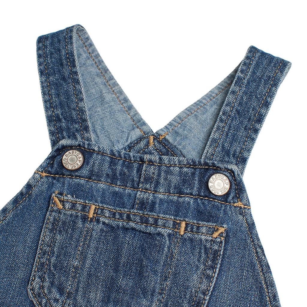 Джинсовый короткий комбинезон 825411 для девочки