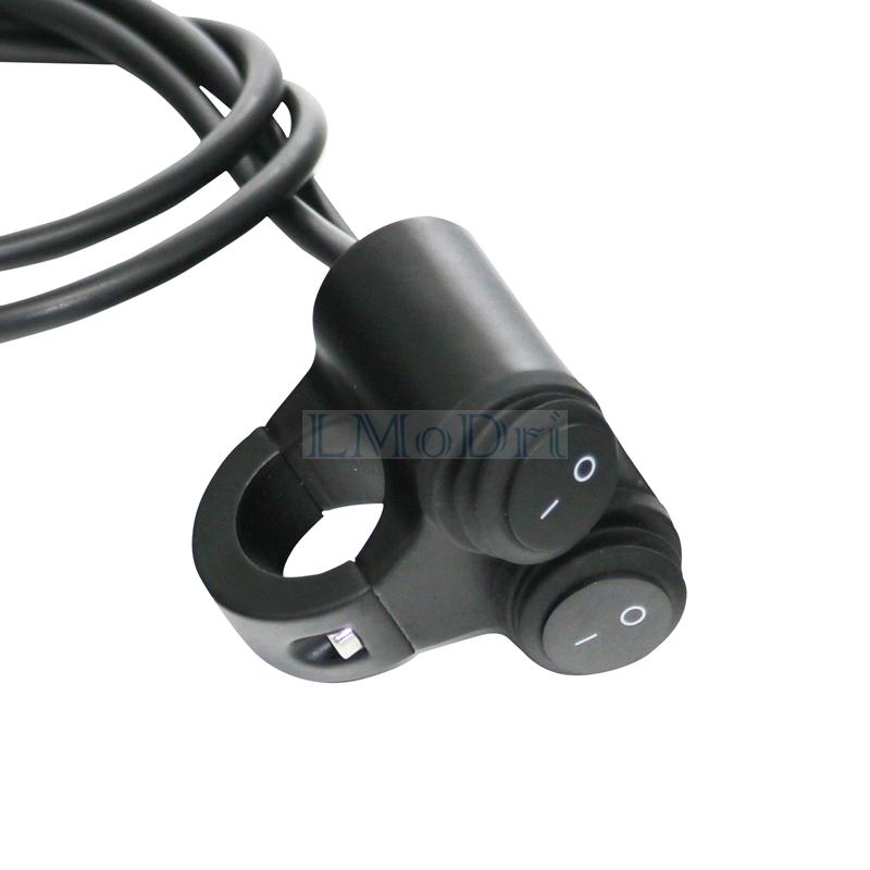 LMoDri Универсальный 7/8 "руль мотоцикла, двойной переключатель управления, электрический велосипед, двойные кнопочные переключатели для индикатора фар