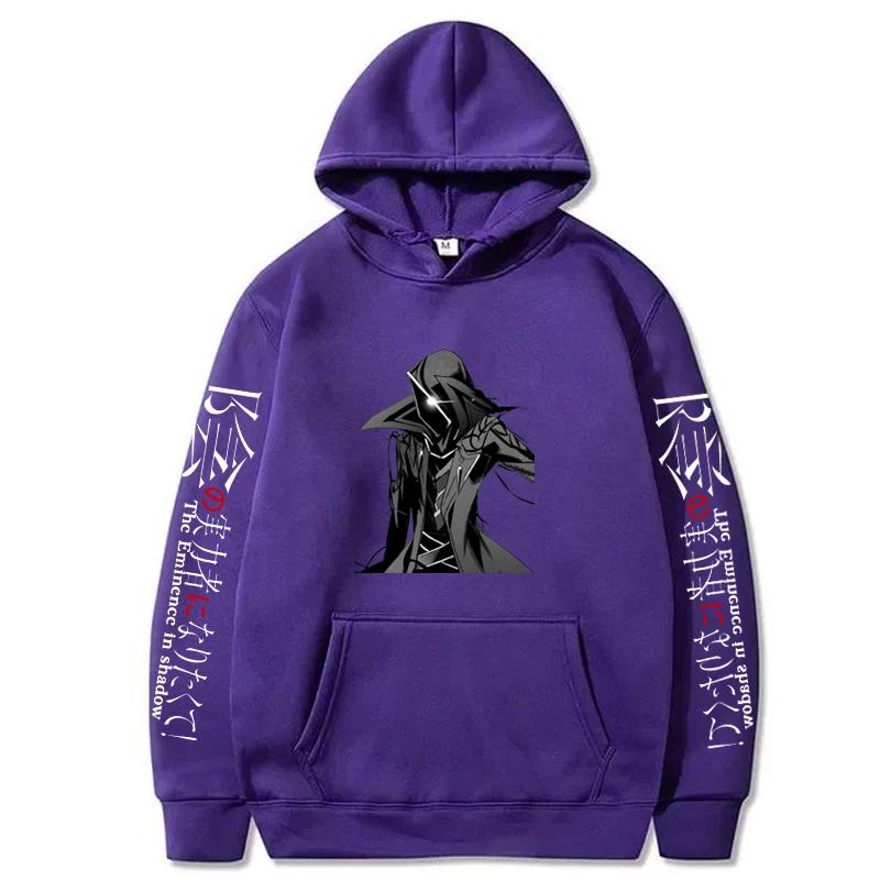 Аниме Восхождение в тени Принтованные Толстовки с капюшоном Мужские Повседневные Харадзюку Уличная одежда С длинным рукавом Флис Осенне-зимние Толстовки