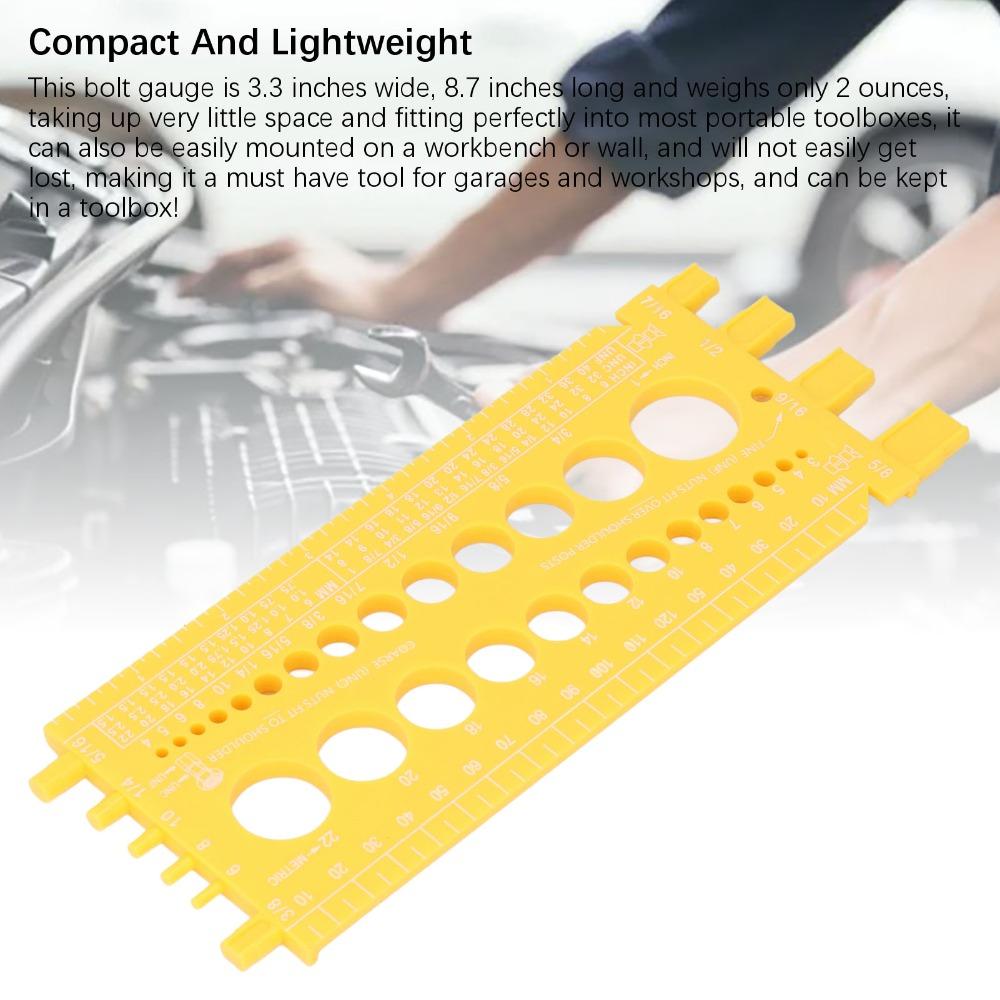 Millimeter Scale Bolt Thread Gauge Inch Scale Nut Bolt Gauge Bolt Measuring Tool Automotive Use