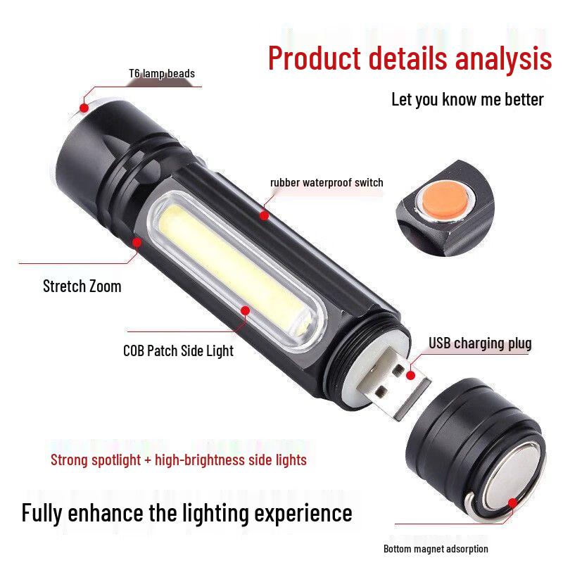 Yixin Smart Rechargeable LED Work Light with Magnet & Hook