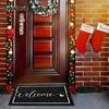 VIKAMA Entrance Welcome Mat - Black, Stain-Resistant And Durable Floor Mat, Bathroom And Kitchen Carpet, Home Decoration