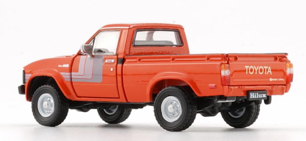 BM CREATIONS Scale Toyota Hilux N70 Orange RHD Finished Model 1/64 N60, 1980-1983