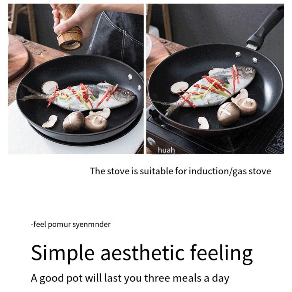 Мини-кастрюли с антипригарным покрытием Круглые индукционные сковороды Портативная каменная сковорода для жарки Посуда