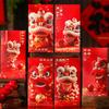 6pcs Chinese Style New Year Red Envelope Cartoon Red Pockets Lucky Money Bag  Celebration Event