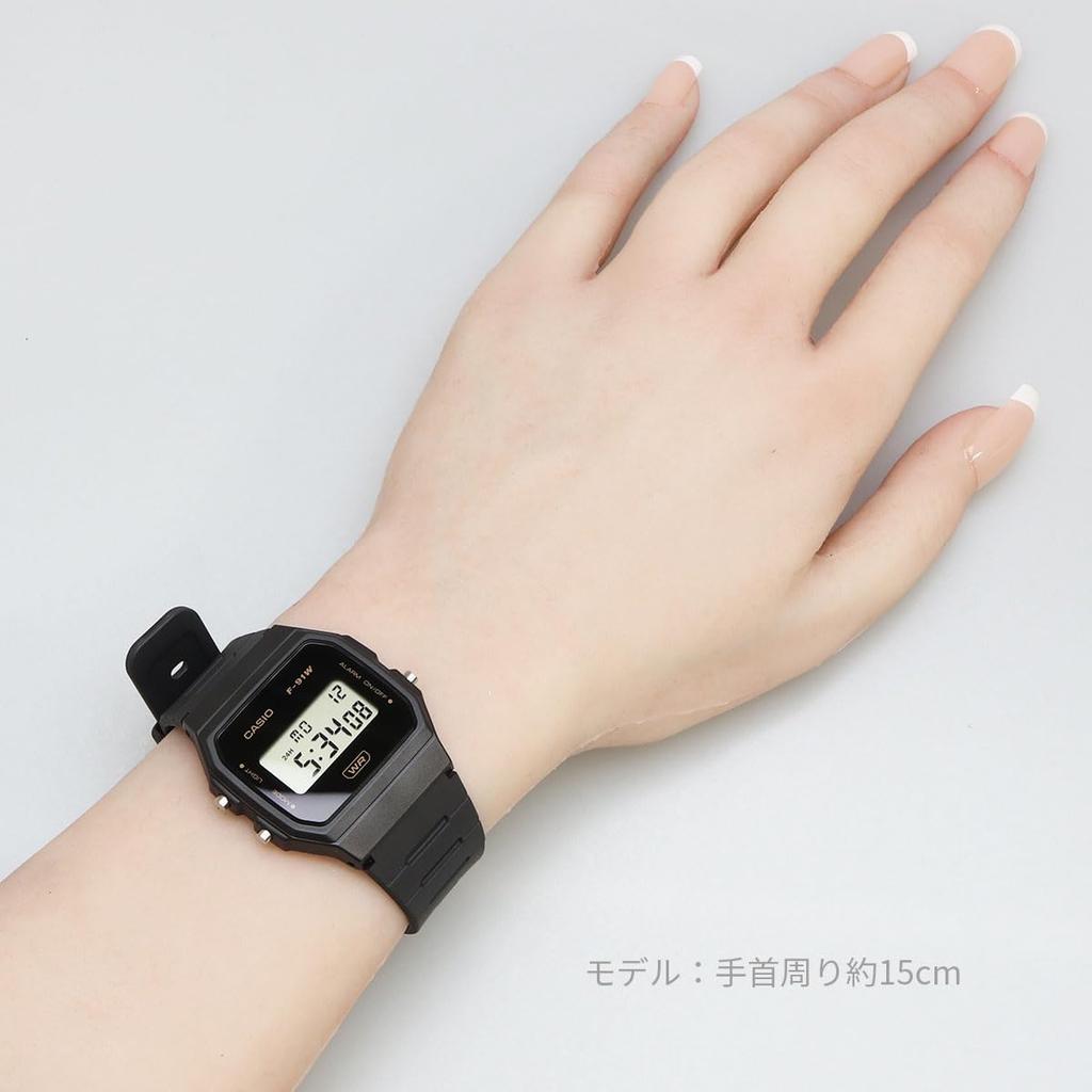 Casio Цифровые унисекс часы F-91WB-8A, дешевые Casio, темно-серые, ремешок из биопластика, без подарочной коробки, простая упаковка