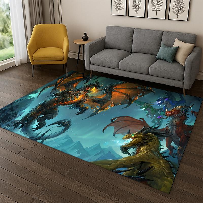 Demon Hunter Arthas World of Warcraft WOW Game Carpet Rug for Bedroom Living Room Sofa Doormat Home Decor,Area Rug Non-slip