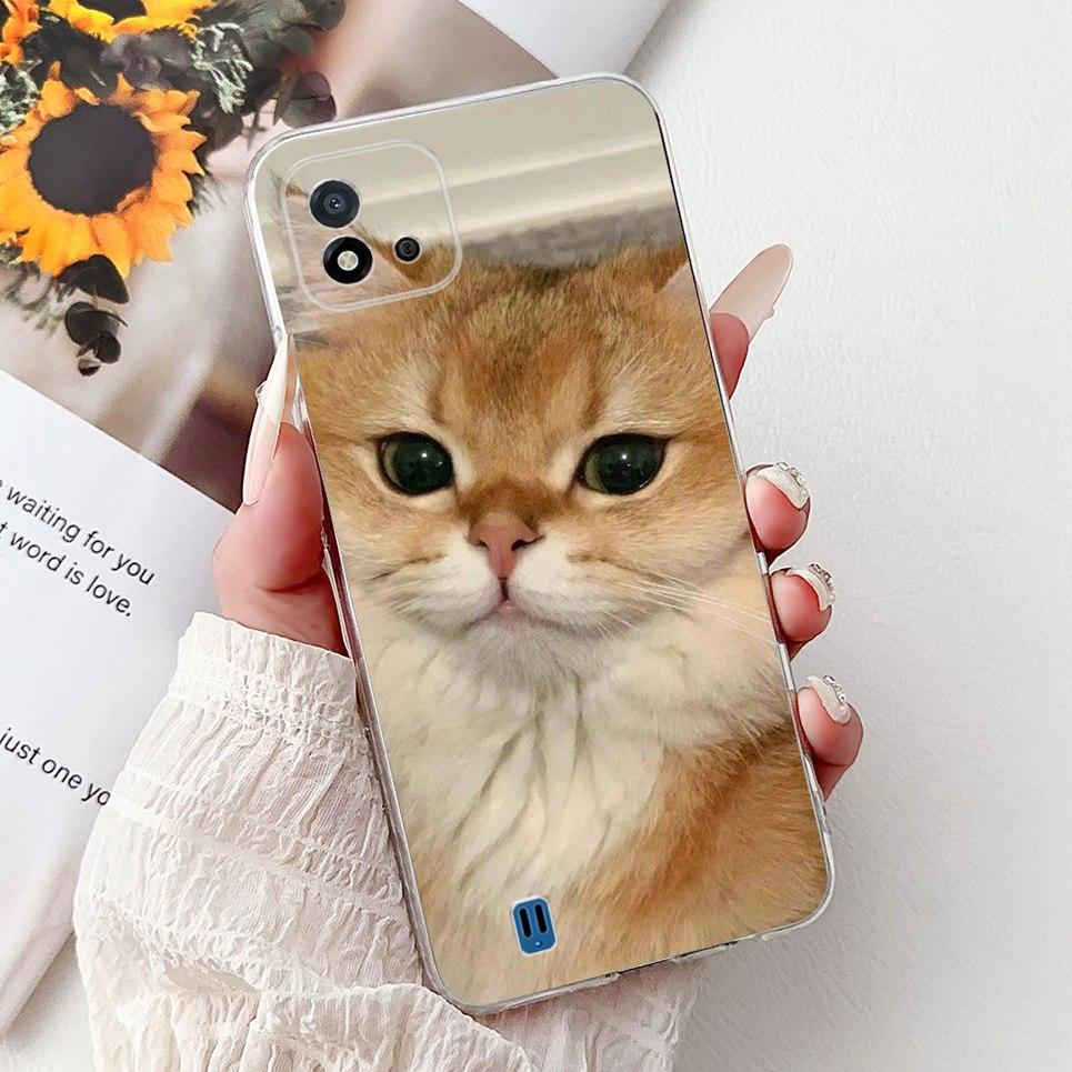 Крутой Стиль Тигр Дракон Узор Чехол для Телефона Для Realme C11 2021 2020 C12 C15 Прозрачный Мягкий Силикон ТПУ Задняя Крышка RMX3231 Чехлы