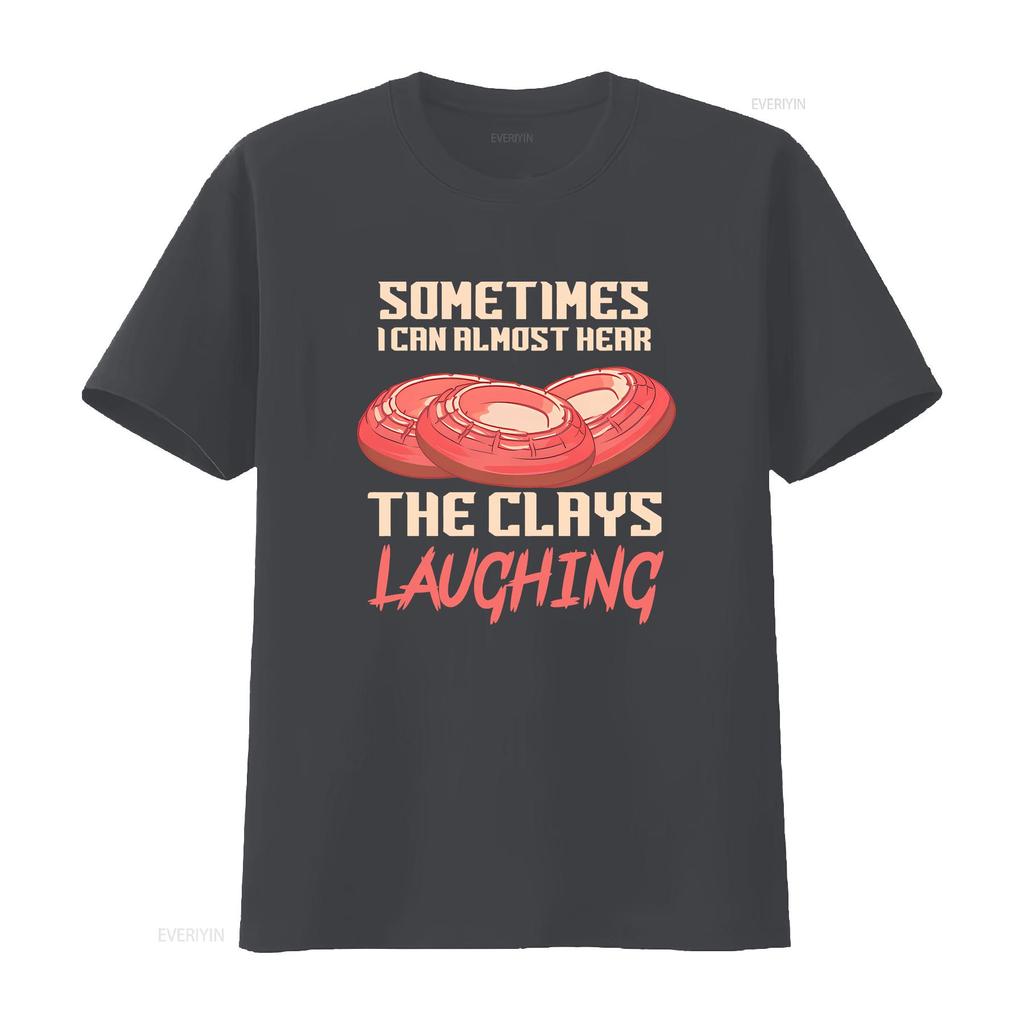 Trap Shooting T Shirt Skeet Clays Laughing vintage Washed Unisex graphic Comfortable Versatile Slightly fashion Breathable
