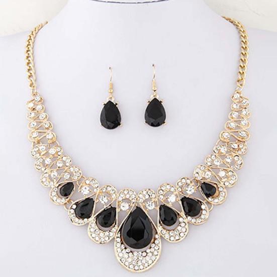 2 шт./компл. преувеличенные благородные красивые серьги-колье, многоцветные капли воды, подвеска из искусственного камня, серьги, ювелирные аксессуары