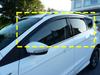 6pcs/set Black Left Right Side Window Wind Rain Sun Deflectors Protector Guard Sheet For Ford Kuga MK2 SUV 5 Door 2012-2019