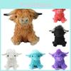 Adorable Highland Cow Plush Toy Realistic Highland Cattle Stuffed Animal In Various Colors
