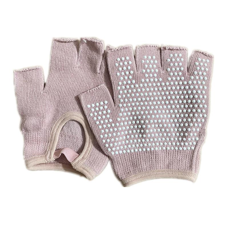 Professional Women's Yoga Pilates Fitness Gloves Hand Grips Non-slip Cotton Warm Sweat-proof for Gym Exercise Training