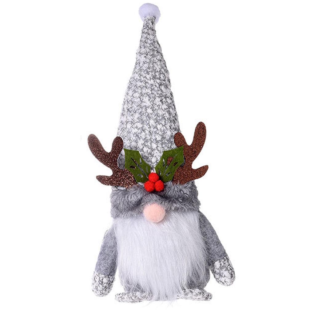 15-дюймовая безликая кукла-карлик, мини-плюшевое рождественское украшение, вязанная крючком подвеска, кулон ручной работы, швейные поделки