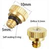 10 шт. Латунные распылители воды для охлаждения сада и орошения, 2-точечная быстросъемная насадка, распыление под низким давлением