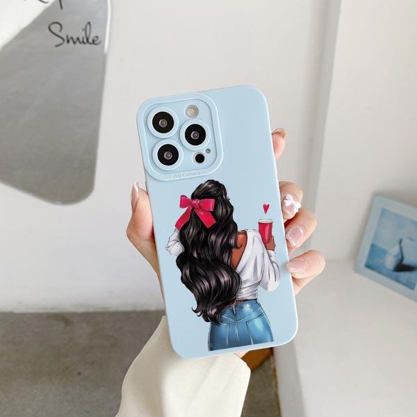 Чехол для телефона с рисунком юной девушки для iPhone 11 12 13 Pro Max 14 15 Plus Pro Max 7 8 Plus SE 2020 X XR XS Мягкий силиконовый чехол Fundas