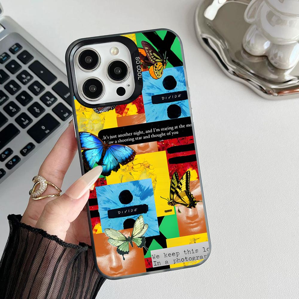 Чехол для телефона E-Ed S-Sheeran Hot Singer Матовый Цветной Серебристый Для Iphone 17 16 15 14 Pro 13 12 Air Plus 11 7 8 Max Роскошная Крышка