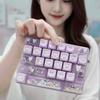 Compact Size Mini Mechanical Keypad 26 Mechanical Keys Clicking Button Key Chain Office Worker