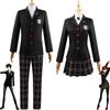 Game Persona 5 Ren Amamiya Akira Kurusu Kostum Cosplay Men's School Uniform Unisex Halloween Suit Coat Party Black Uniform Set