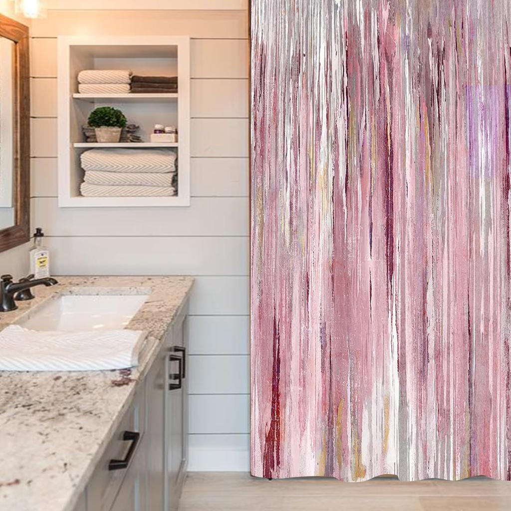 25Style Luxury Abstract Marbling Shower Curtains Geometric Stripes Drapes For Bathroom Accessories Set Bathtub Curtain With Hooks Waterproof