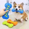 Pet Dog Chew Squeaky Rubber Bone Toy Puppy Training Bite Resistant Toy Teeth Cleaning Interactive Stick Massage Toothbrush Toy