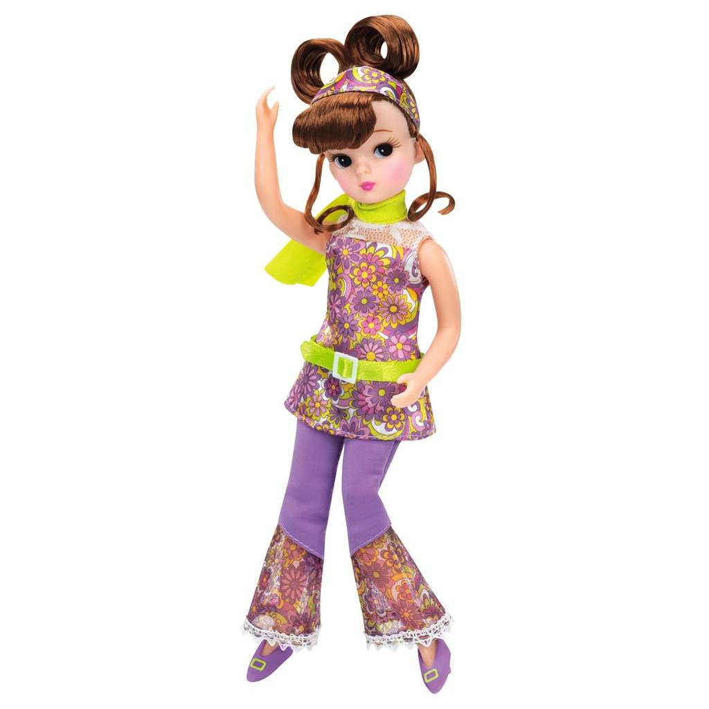 Takara Tomy Doll Retro Licca Margaret Pretend Play Toy for Ages 3 and Up Licca-chan Go-Go Dress-Up
