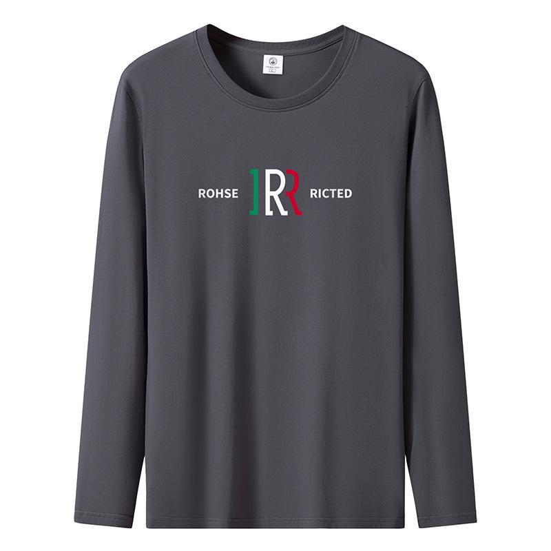 Мужская футболка с длинным рукавом JRR Pattern из чистого хлопка, повседневные свитера больших размеров для мужчин