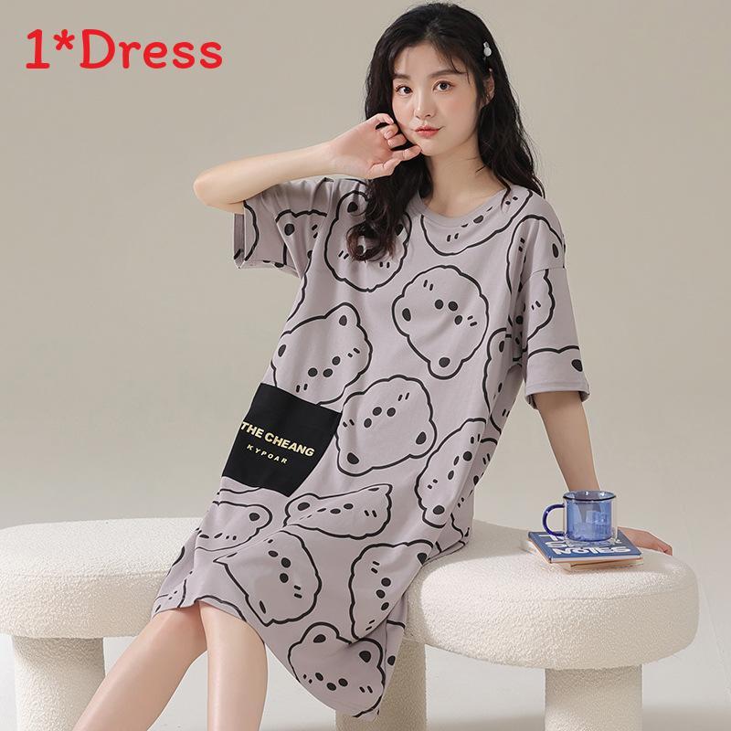 Summer Lady Sleepwear With Milk Silk Fabric For Home Lounge And Sleep Comfort