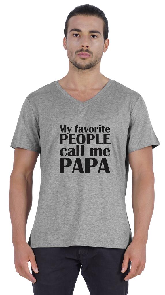 Inkmeso Мужская футболка Мои любимые люди называют меня папой Футболка с надписью «Письмо» в подарок папе Футболка для гордого папы и