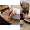Exquisite Geometric Layered Design Ring In 925 Sterling Silver For Women Trendy