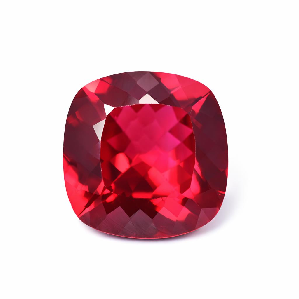 Natural Red Ruby Loose Gemstone Square Cushion Cut 14 ct for Her/Him for Jewelry Making and Crafts