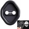 Universal Door Striker Cover Noise Prevention Quiet Cooling Efficiency Toyota Honda Silicone Black (4)