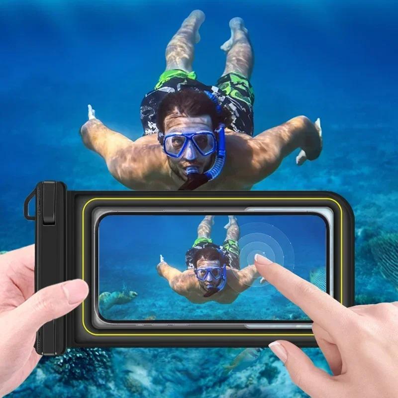 HAISSKY Classic Sponge Floating Waterproof Phone Bags For iPhone 17 Pro Max 17 Air 16E15 Plus Samsung Xiaomi Swim Drifting Pouch