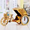 Retro Rickshaw Car Alarm Clock Plastic Desktop Decoration Home Decoration Model Bedside Clock Mechan