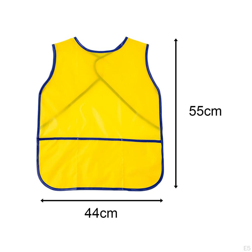 Фартуки для рисования, безрукавные художественные принадлежности, водонепроницаемые с карманным нагрудником для приготовления пищи, выпечки