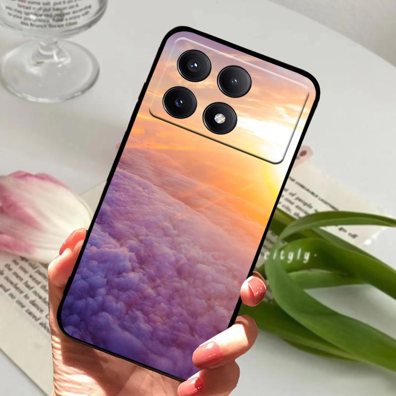 Чехол для POCO X6 Pro 5G Чехол POCOX6 Ударопрочный Мягкий ТПУ Силиконовый Чехол для Телефона Для Xiaomi POCO X6 Pro 5G Capa Мультяшный Матовый Бампер