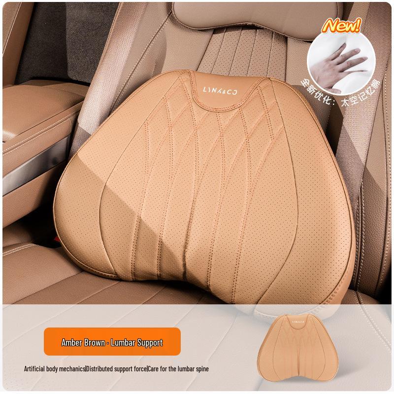 Lynk & Co Car Headrest & Lumbar Support Set for 01/06/07/08/09/10EMP/Z20/900 - Neck & Waist Protection.