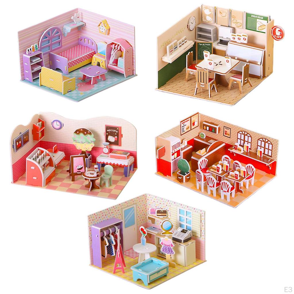 Модели зданий DIY Наборы Бумага и Пенопласт, Творческое Хобби, 3D Пазлы Игрушки для Детей,