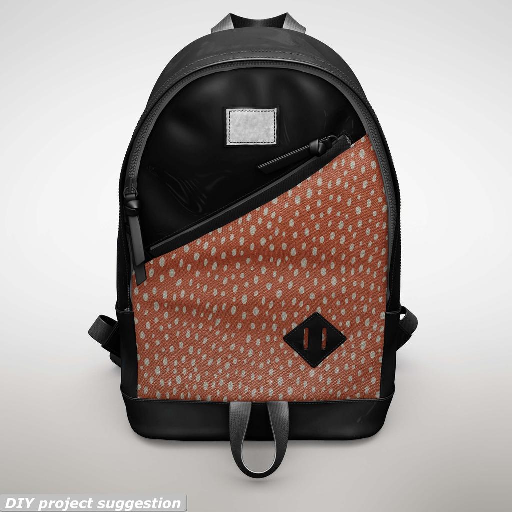Outdoor Dekostoffe Oxford - Motiv Tupfen Auf Einem Orangefarbenen I Dr115