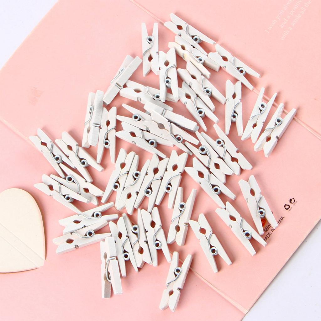 Мини-прищепки для фото 50 шт. 25 мм красочные прищепки из натурального дерева ремесленные украшения деревянные зажимы