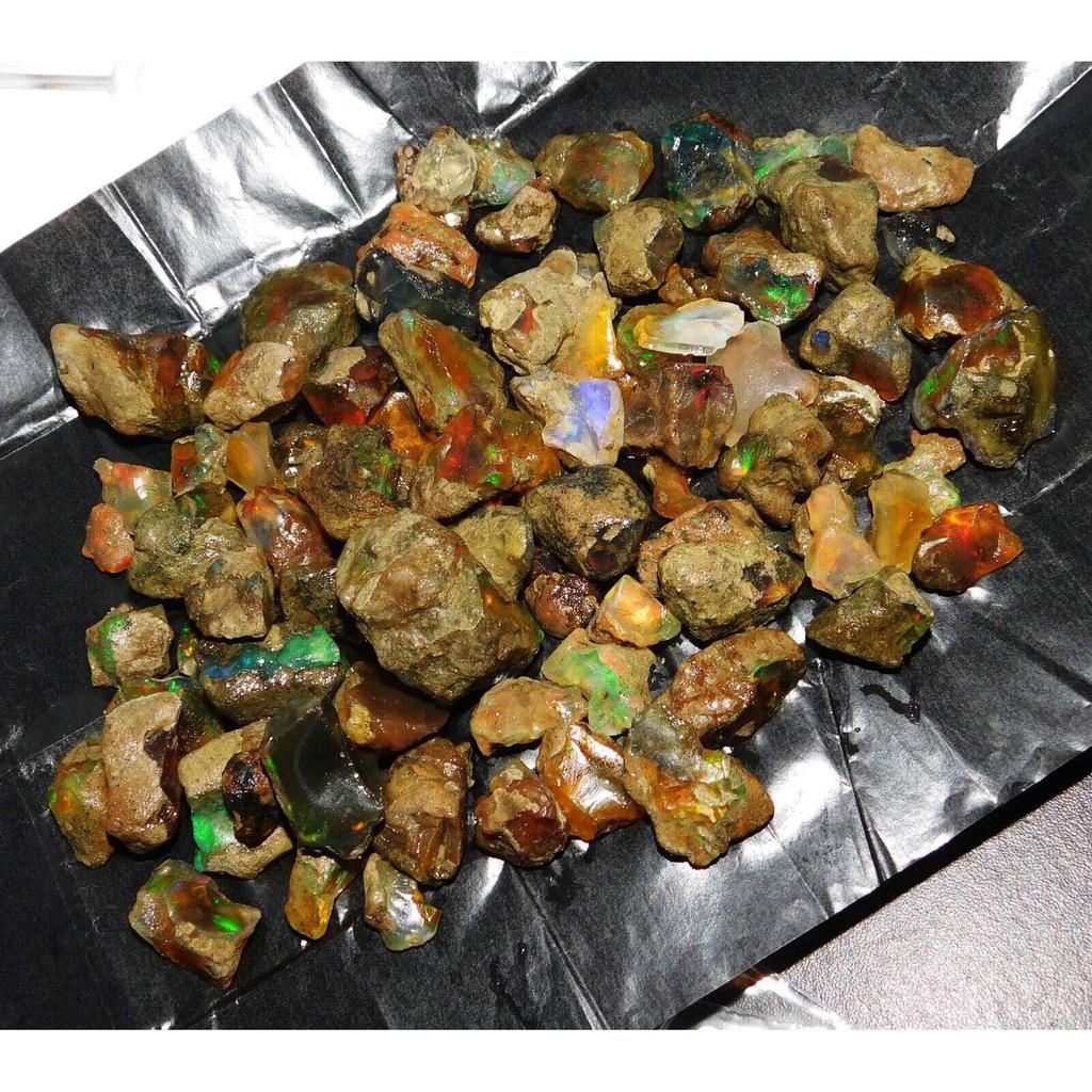 Natural Mixed Color Opal Loose Gemstone 100 ct Rough Lot October Birthstone for Gem Collections