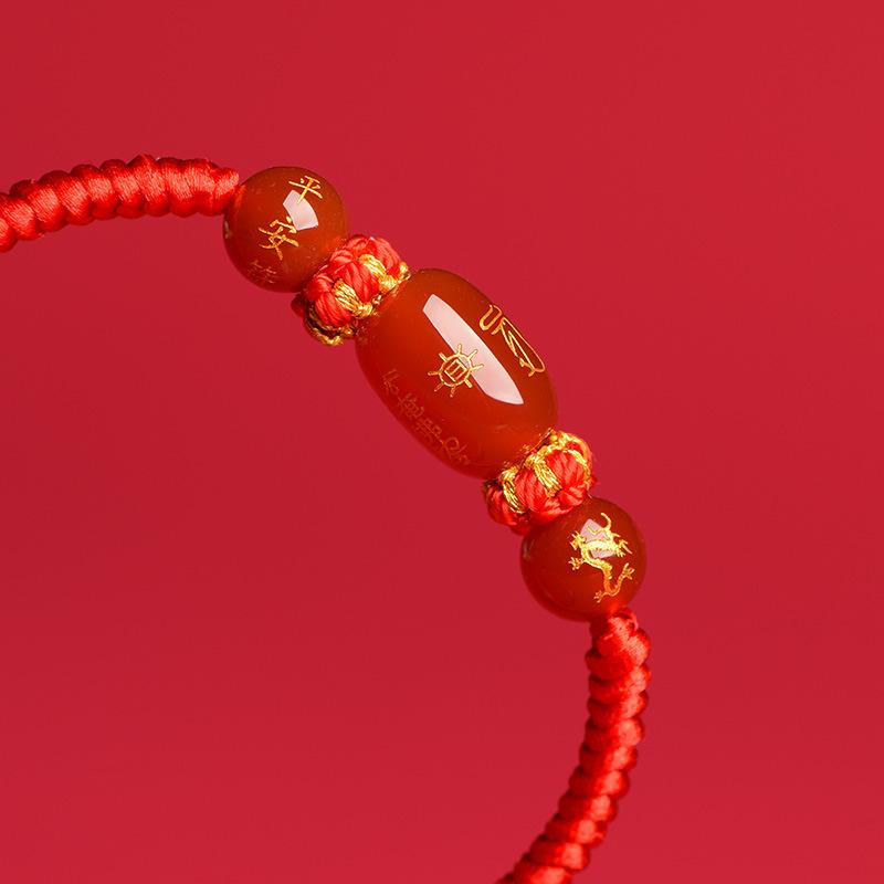 New Thai Zodiac Red String Bracelet - Zodiac Signs Dragon, Ox, Rabbit, Sheep, Dog - Gift