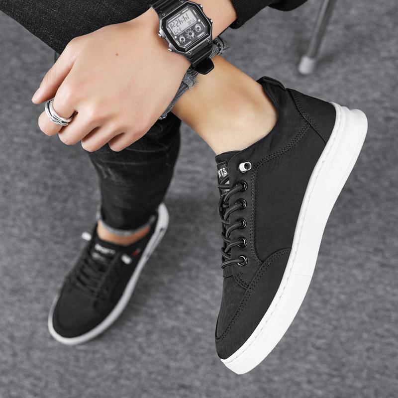 Мужская противоскользящая и износостойкая однотонная уличная модная повседневная обувь, спортивная обувь, мужская обувь, обувь для доски