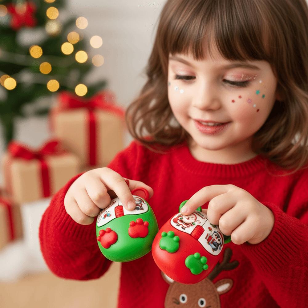 Clickable LED Mouse Clicker Light-emitting Light Up Sounding Toy Glowing Christmas Key Chain Kids