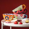 One Piece Of Flower-Filled Ceramic Large-Capacity Breakfast Milk Water Cup Women'S Household Coffee Cup